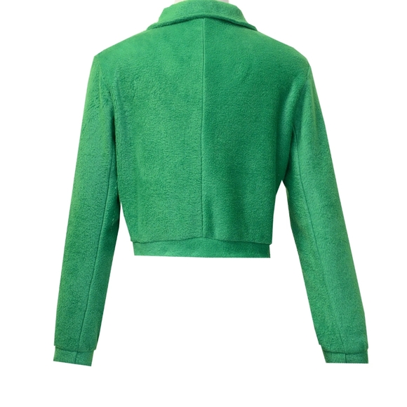 Bernie Dexter Lynsey Cotton Fleece Green Jacket S - Picture 2 of 6